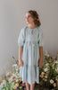 Steph by Petit Amalie Crochet Doily Chambray Dress