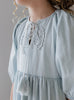 Steph by Petit Amalie Crochet Doily Chambray Dress