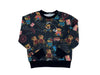 Zaloo Teddy Tapestry Black Sweatshirt.