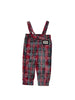 Zaloo Washed Scottish Plaid Red Romper