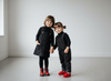 Zaloo Scattered Heart Black Romper.
