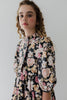 Petite Amalie Cord Velvet  Romantic Floral Print Dress