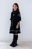 Petitte Amalie Embroidered Cord Balck/Cream Dress.