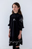 Petitte Amalie Embroidered Cord Balck/Cream Dress.