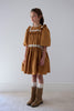 Petitte Amalie Poplin Ribbon Lace Caramel/Ivory Dress.