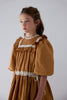 Petitte Amalie Poplin Ribbon Lace Caramel/Ivory Dress.