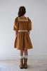 Petitte Amalie Poplin Ribbon Lace Caramel/Ivory Dress.