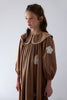 Petitte Amalie Scattered Applique Cord Caramel Dress.