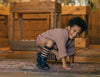 Camille Kids Emily Leather Black Fringes Booties