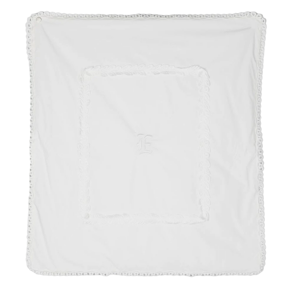 White Embroidery and Logo Blanket