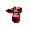 Camille Kids Estelle Cherry Velvet Mary Jane Shoes