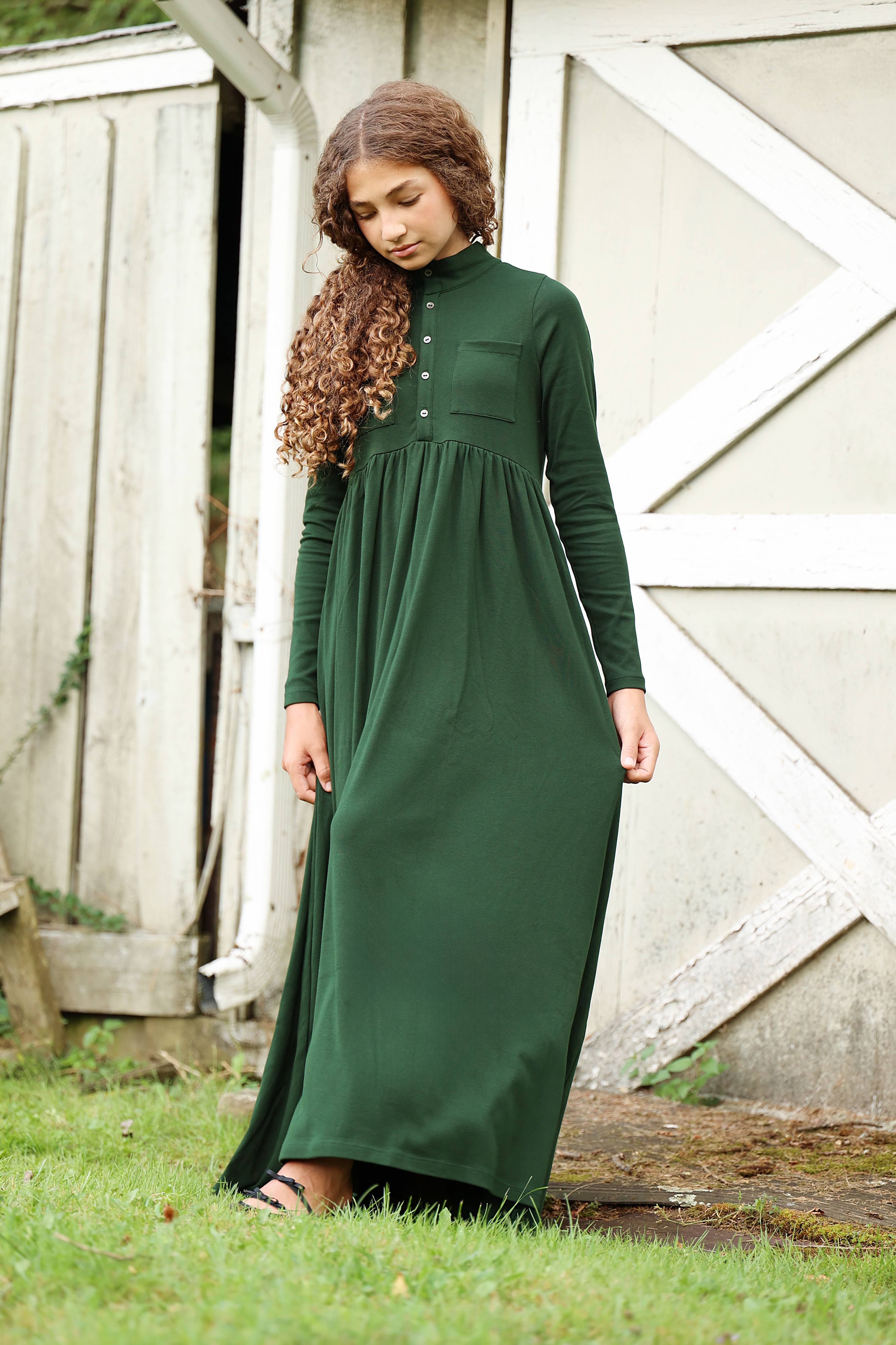 Ann of Nan 1x1 Maxi Green Robe | Macaroni Kids Ann of Nan 1x1 Maxi Green Robe | Macaroni Kids
