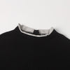 Ba & Na Girls Cotton Short Length Black Dress with Grey Trim