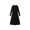 Ba & Na Girls Cotton  Maxi Length Black Dress with Grey Trim