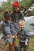 Farren and Me Denim Navy Liberty Print Jumper.