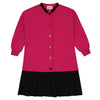 Mini Nod Fuschia Scattered Button Dress