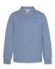 AO76 Carter Heather Blue Logo Polo