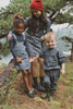 Farren and Me Denim Navy Liberty Print Jumper.