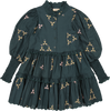 Marmar Copenhagen Dela Scallop Dp Forest Heart Dress