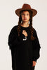 Minikid Fringe Black Dress