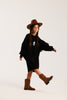 Minikid Fringe Black Dress