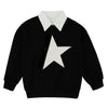 Mini Nod Black Oversized Star Sweatshirt- Removable Collar