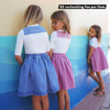 Calla Lili Girl Long Sleeve White/Pink Tshirt