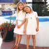 Calla Lili Girl Golf White/Blue Tshirt