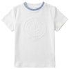 Calla Lili White Tshirt With Embossed Emblem
