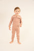 Little Parni Velour Pink Overall Set K726