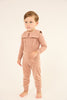 Little Parni Velour Pink Overall Set K726
