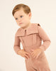 Little Parni Velour Pink Overall Set K726