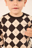 Little Parni Argyle Black Sweatshirt+Leggings Set K711