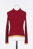 Twinset Knit Red Ruby/Iced Coffee Polo.