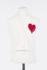 Twinset Heart Detail Knit White/Magenta Vest.