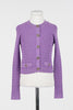 Twinset Short Knit Mandarin Collar Shirt Hyacinth Cardigan.