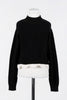 Twinset Knit Black Turtleneck with White Trimming