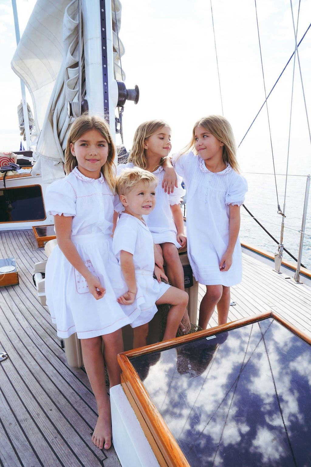 Calla Lili Girl Linen White/Dusty Dress With Scallops 7Y / White/Dusty, Size 7Y | Macaroni Kids Calla Lili Girl Linen White/Dusty Dress With Scallops 7Y / White/Dusty, Size 7Y | Macaroni Kids