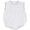 Calla Lili Baby With Scallops White/Dusty Romper
