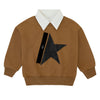 Mini Nod Luggage Oversized Star Sweatshirt- Removable Collar