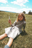 Calla Lili Girl Quilted Taupe Skirt