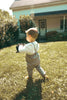Calla Lili Baby Boy Quilted Taupe Overall