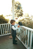 Calla Lili Baby Boy Grey Romper with Pocket Preorder ships in 2 weeks