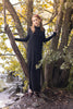 Poet Aria Mockneck Flocking with Bow Black Shirt