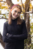 Poet Aria Mockneck Flocking with Bow Black Shirt