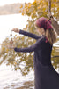 Poet Aria Mockneck Flocking with Bow Black Shirt