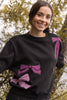 Poet Bella Bow Top Black Sweatshirt