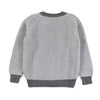 Nupkeet Boys Long Sleeve Gray Baggio Sweater with Contrasting Stripes