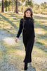 Pashmini Ava Embroidered Black Cardi Maxi Dress