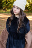 Pashmini Emma Smocked Velvet Black Maxi Dress